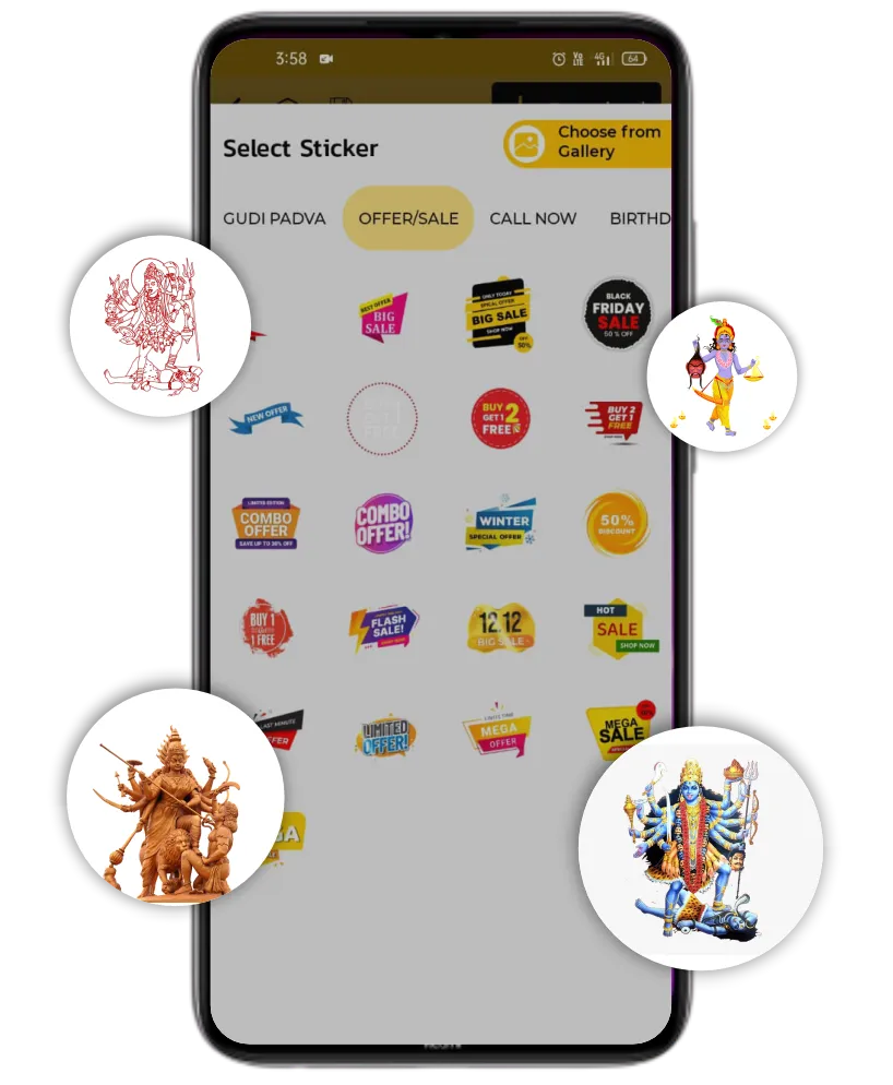 Narak Chaturdashi gif sticker poster